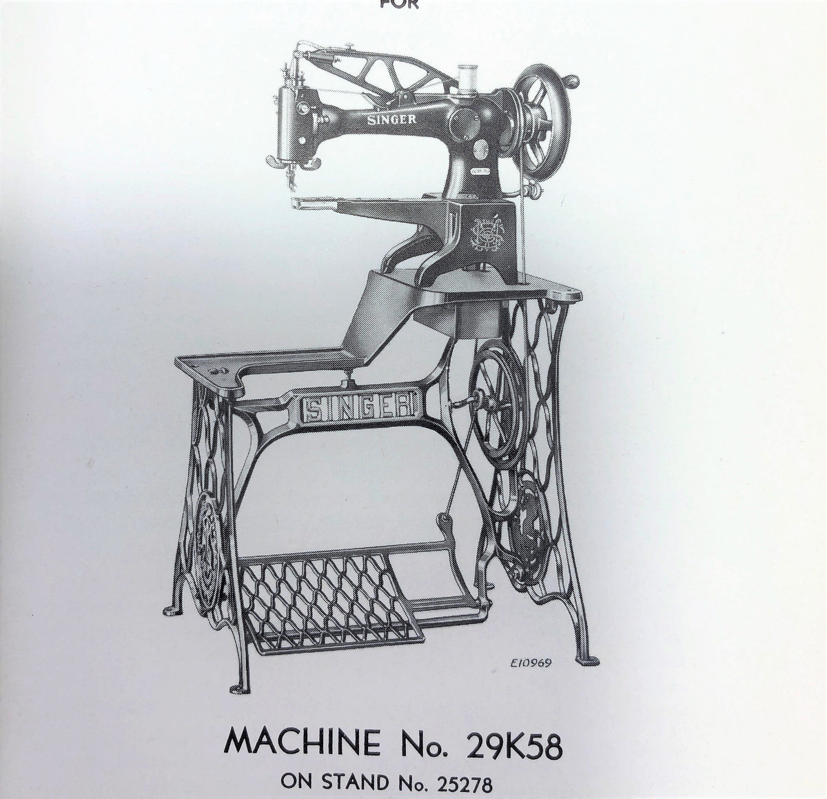 industrial sewing machine drawing