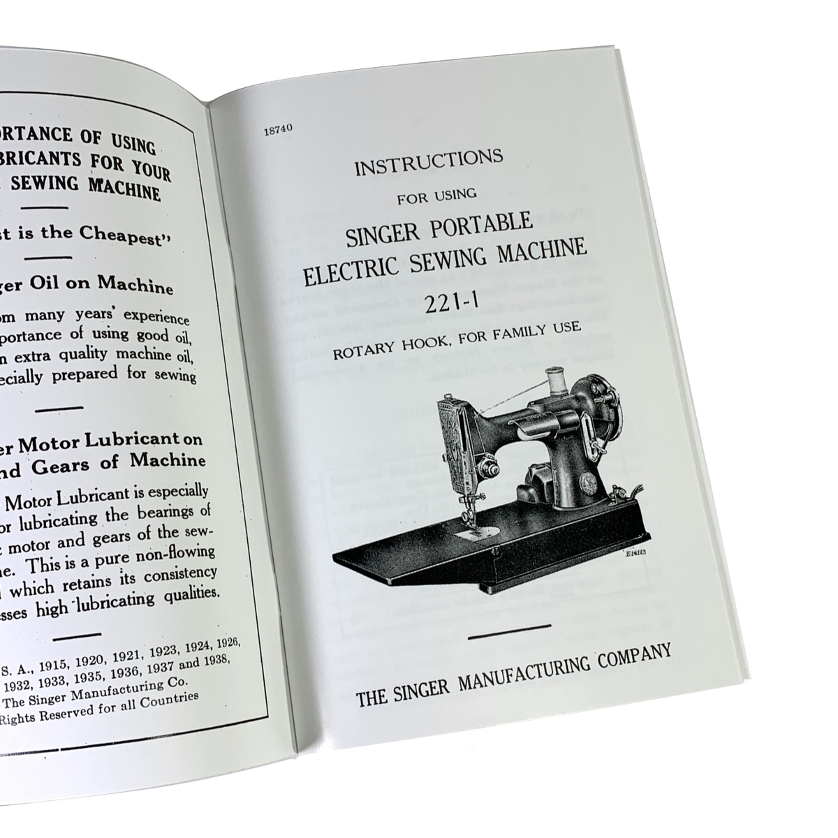 lmf ページ　SCO-61/N New Singer 221 Featherweight Sewing Machine Instruction