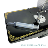 Empty Grease Lubricant Syringe - Curved Tip Makes Access To Gears & Motor Ports Easy! - The Old Singer Shop
