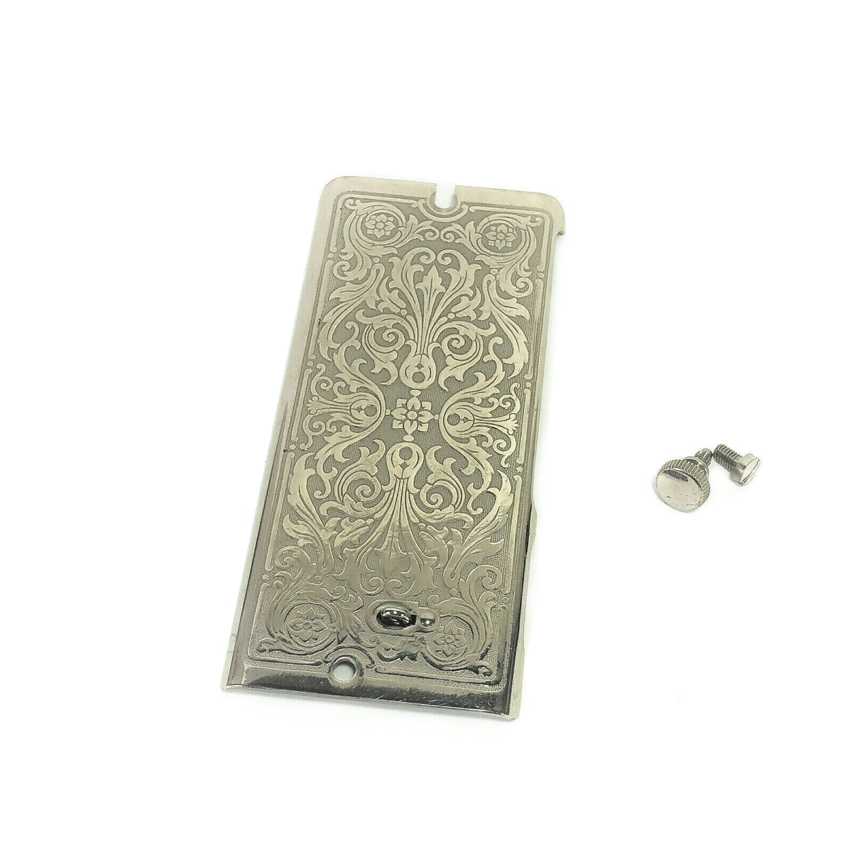 Singer 99 99k Sewing Machine Scroll Faceplate Side Face Plate In Nickel