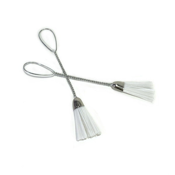 2 Pack Sewing Machine Lint Brush Wire Handle with Nylon Bristles