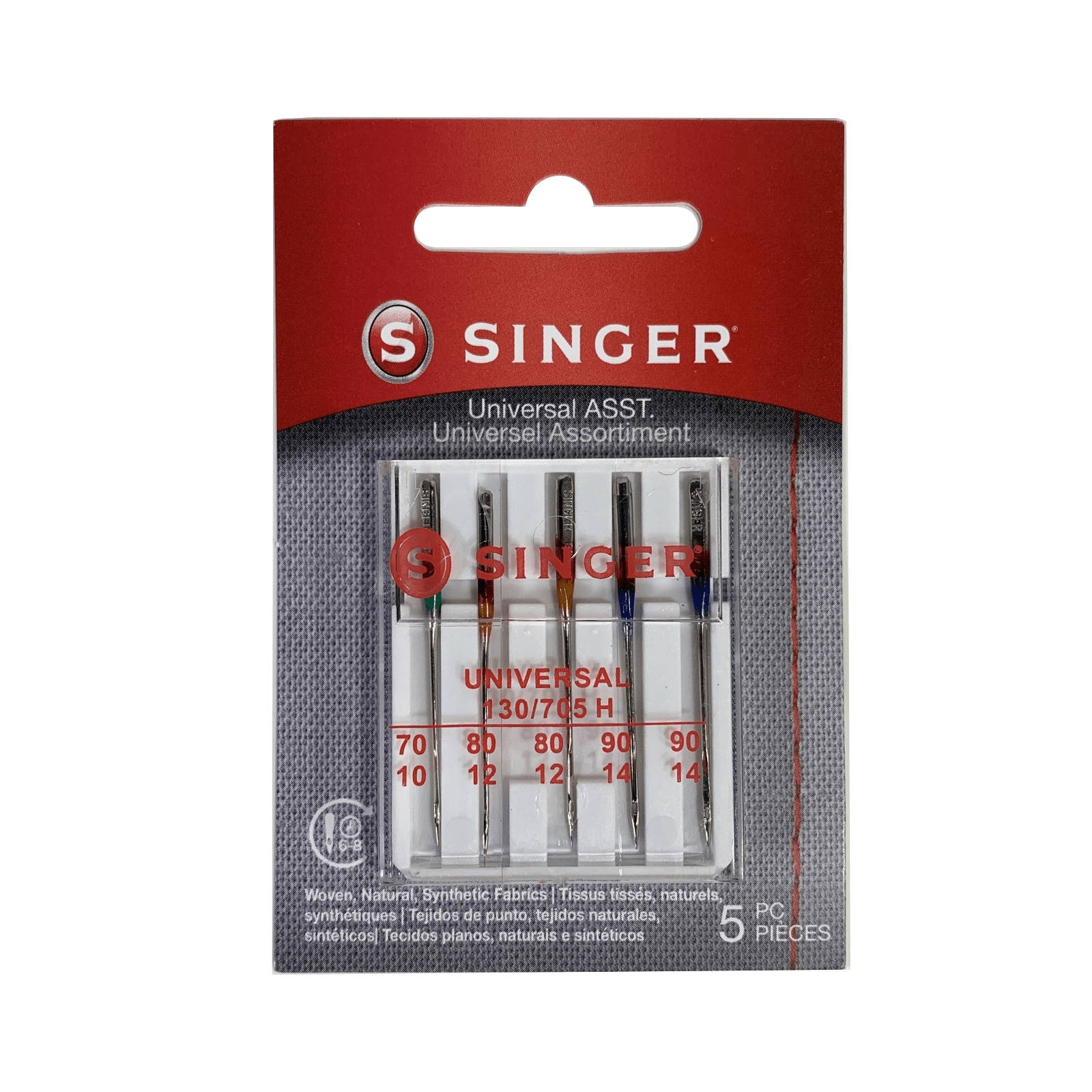 Singer Sewing Machine Needles 15x1 Universal 2020 5 Pack - Choice of Size - The Old Singer Shop