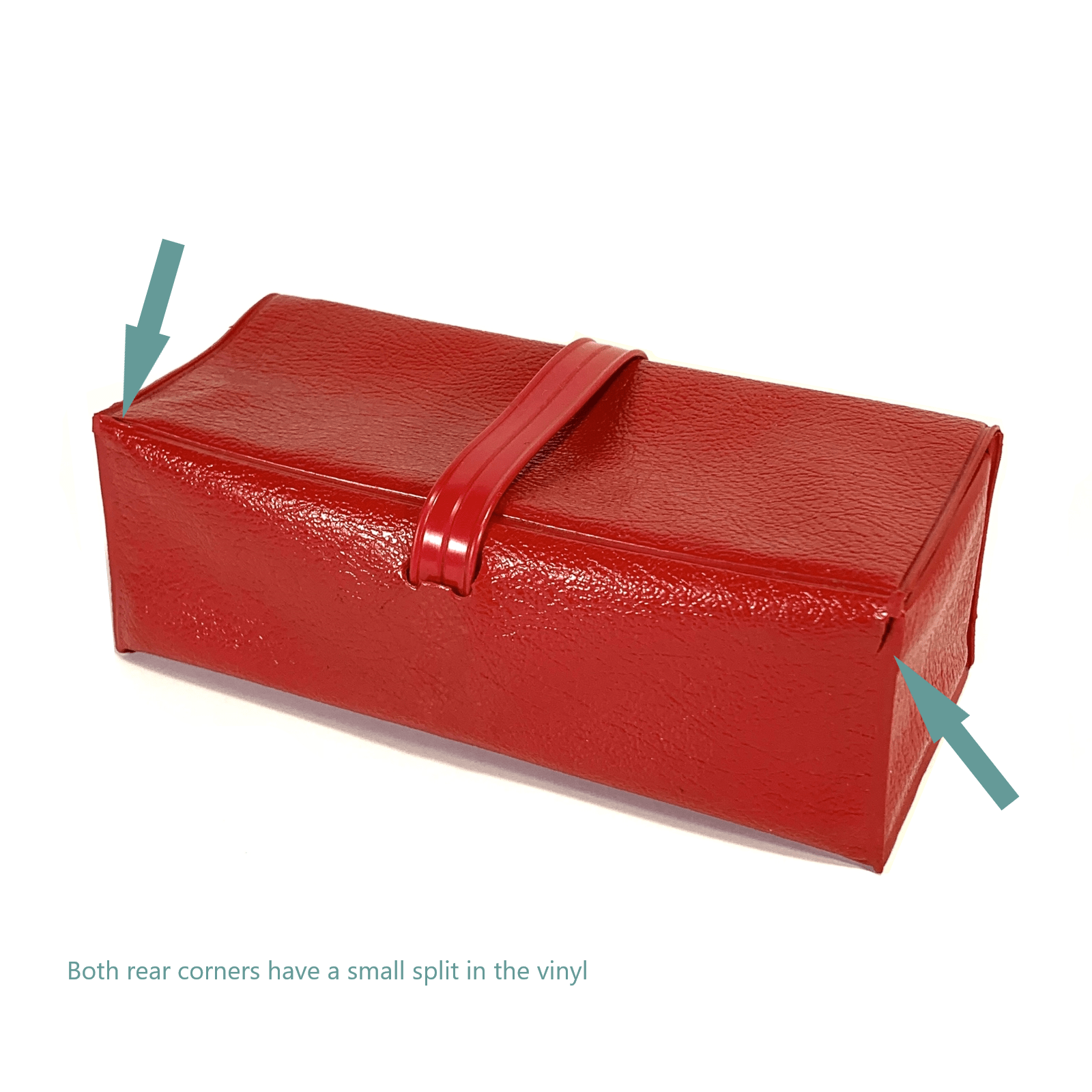 Singer 222K Featherweight Sewing Machine Red Vinyl Attachment Case Original - The Old Singer Shop