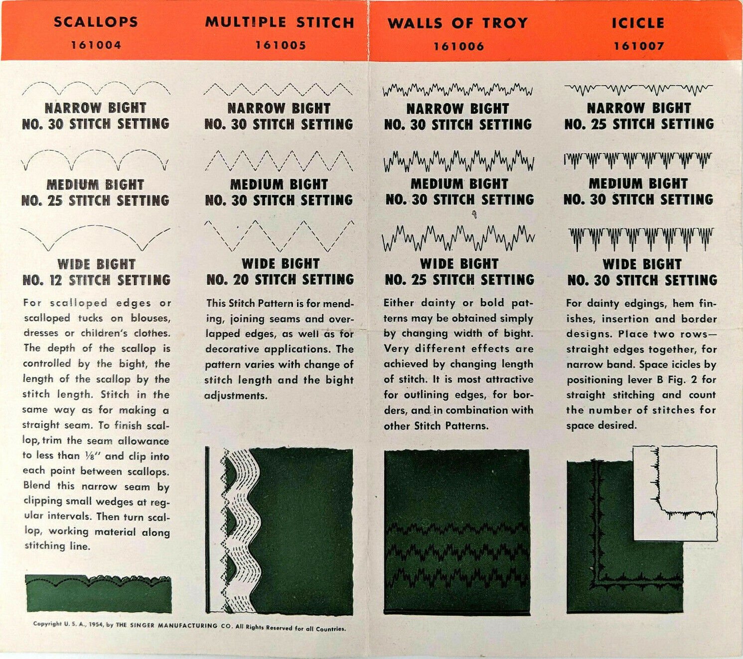 Singer Sewing Machine Automatic Zigzagger Stitch Pattern Cam Set No 2 White 161008 - The Old Singer Shop