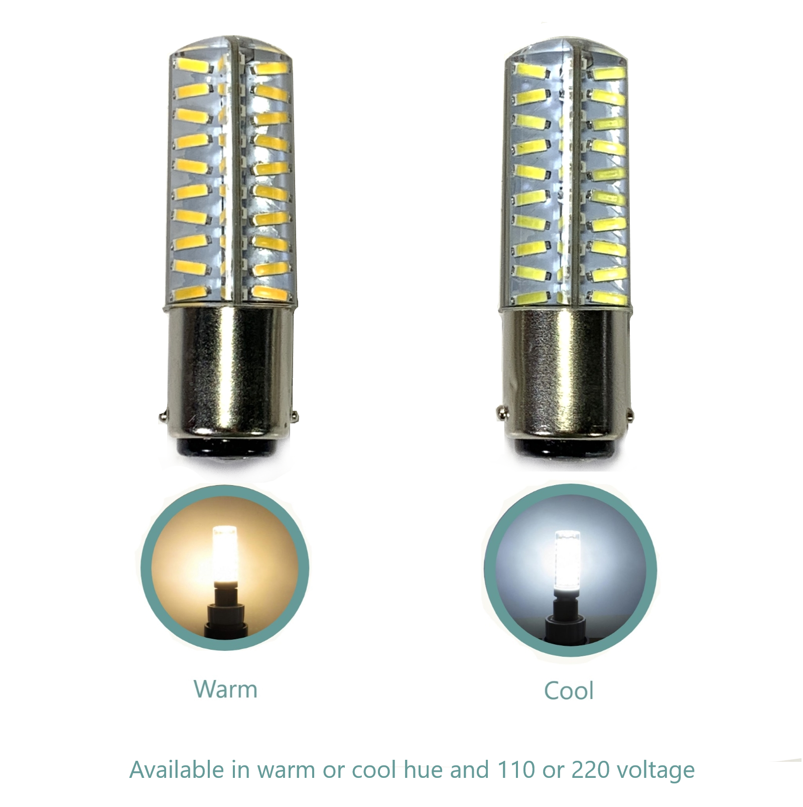 Bright LED B15 Bayonet Light Bulb for Singer Sewing Machines - Flangeless Easy Fit