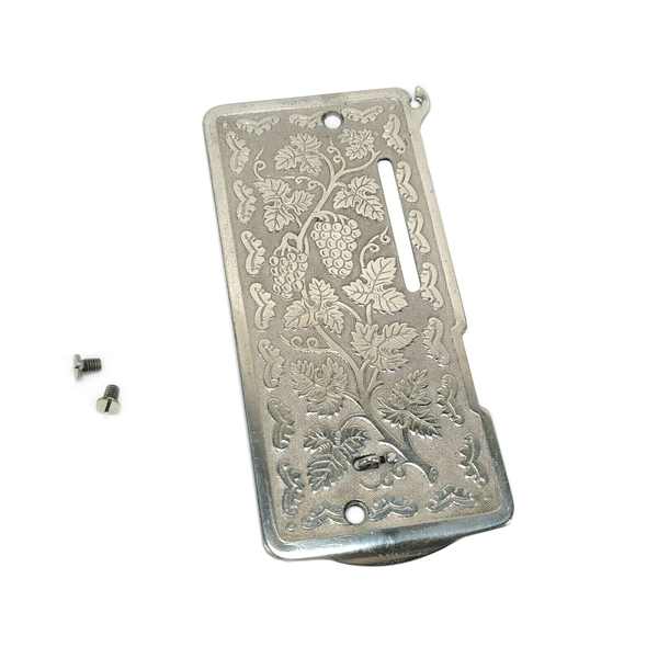 Early Singer 28 128 Sewing Machine Side Face Plate with Grape Vine Pattern Simanco 8361 - The Old Singer Shop