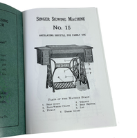 New Singer 15 Treadle Sewing Machine Instruction Manual Original or Lrg Format Available - The Old Singer Shop