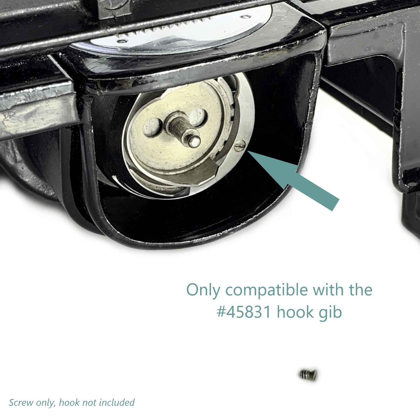 New Singer 221 222K Featherweight Sewing Machine Hook Gib Screw 140694 Old Style - The Old Singer Shop