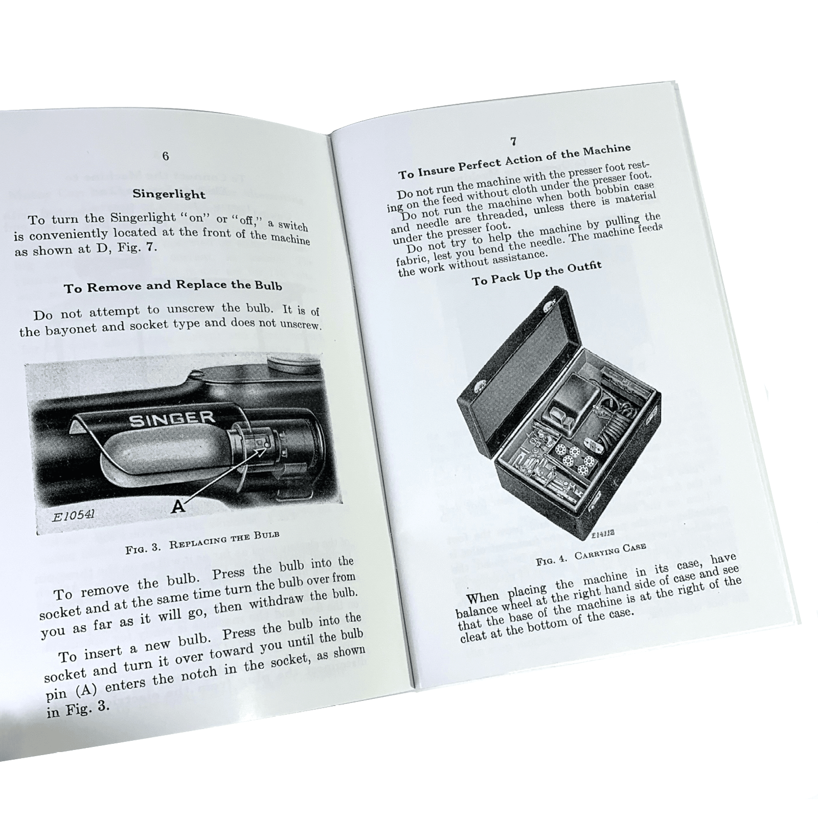 New Singer 221 Featherweight Sewing Machine Instruction Manual Original or Lrg Format Available - The Old Singer Shop