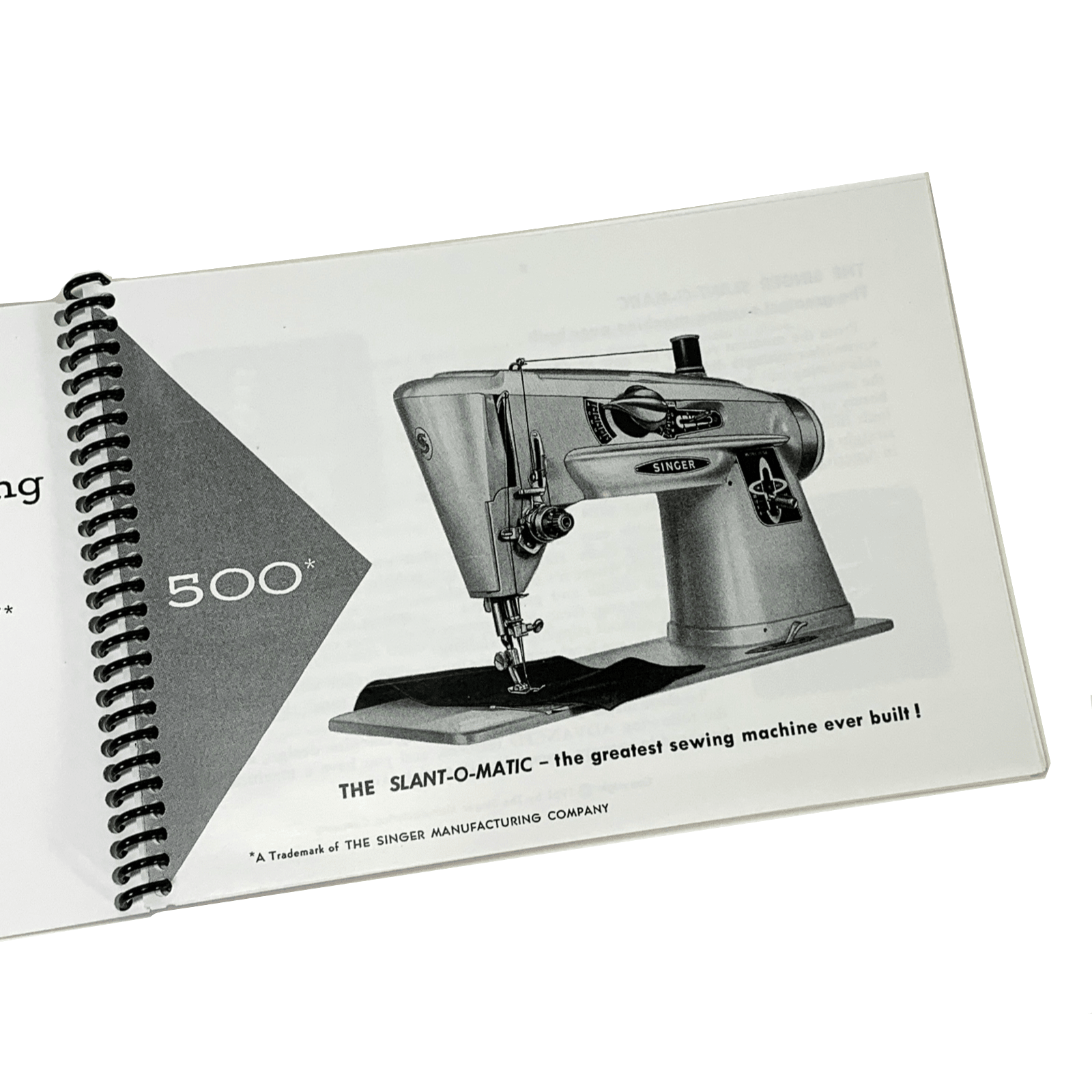 New Singer 500 500A Rocketeer Sewing Machine Instruction Manual Coil Bound - The Old Singer Shop