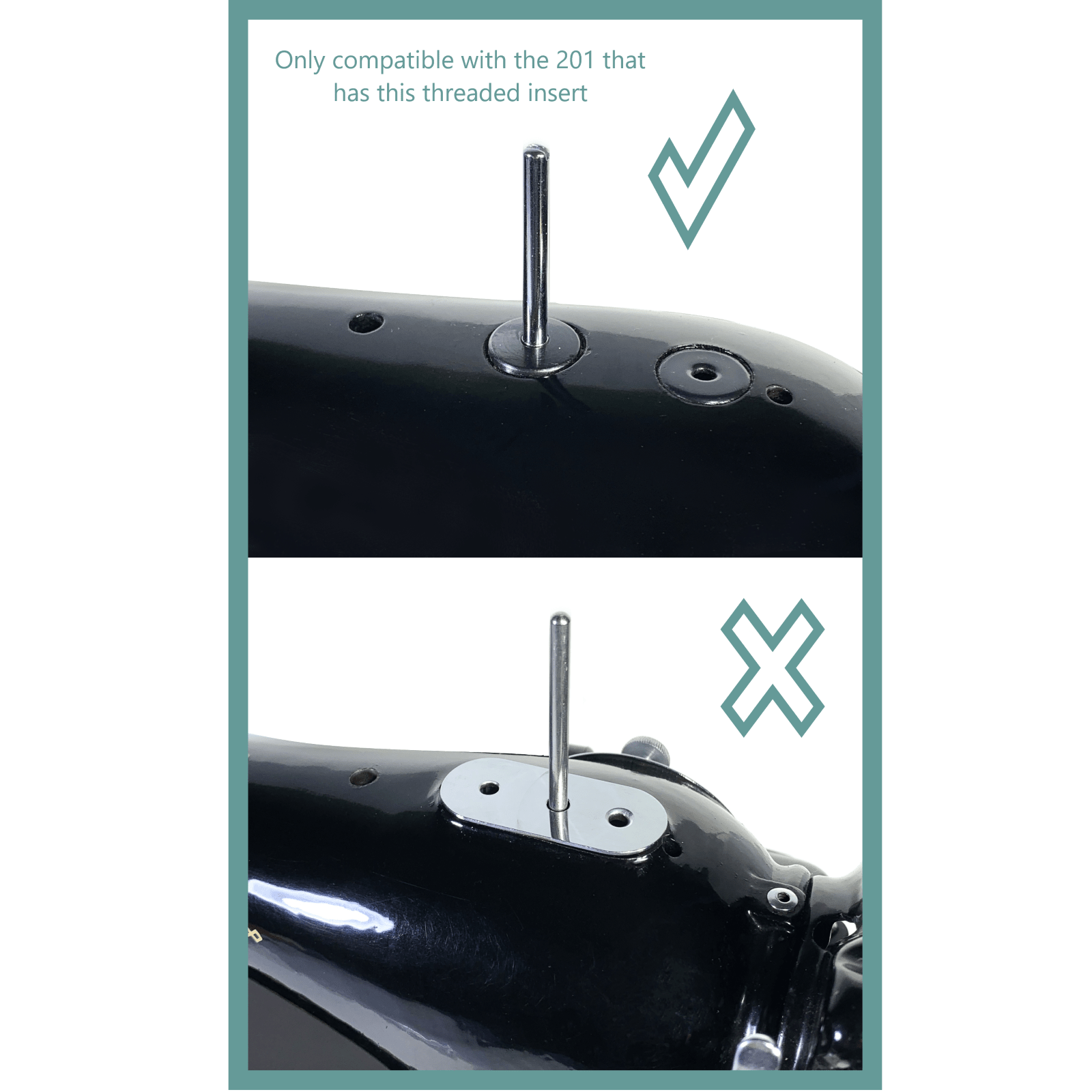 New Threaded Spool Pin for Singer Sewing Machine Model 101 201 - The Old Singer Shop