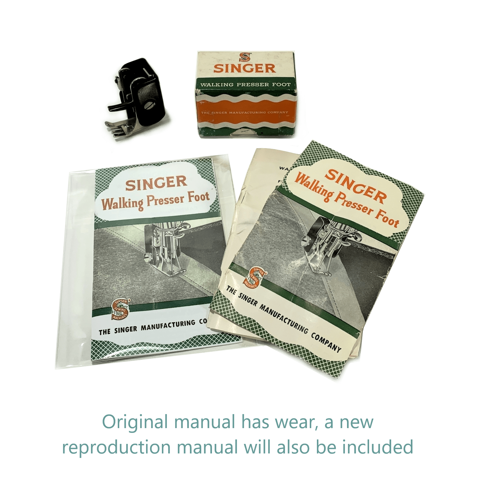 Scarce Singer Sewing Machine Penguin Walking Presser Foot w/ Box Simanco 160741 - The Old Singer Shop