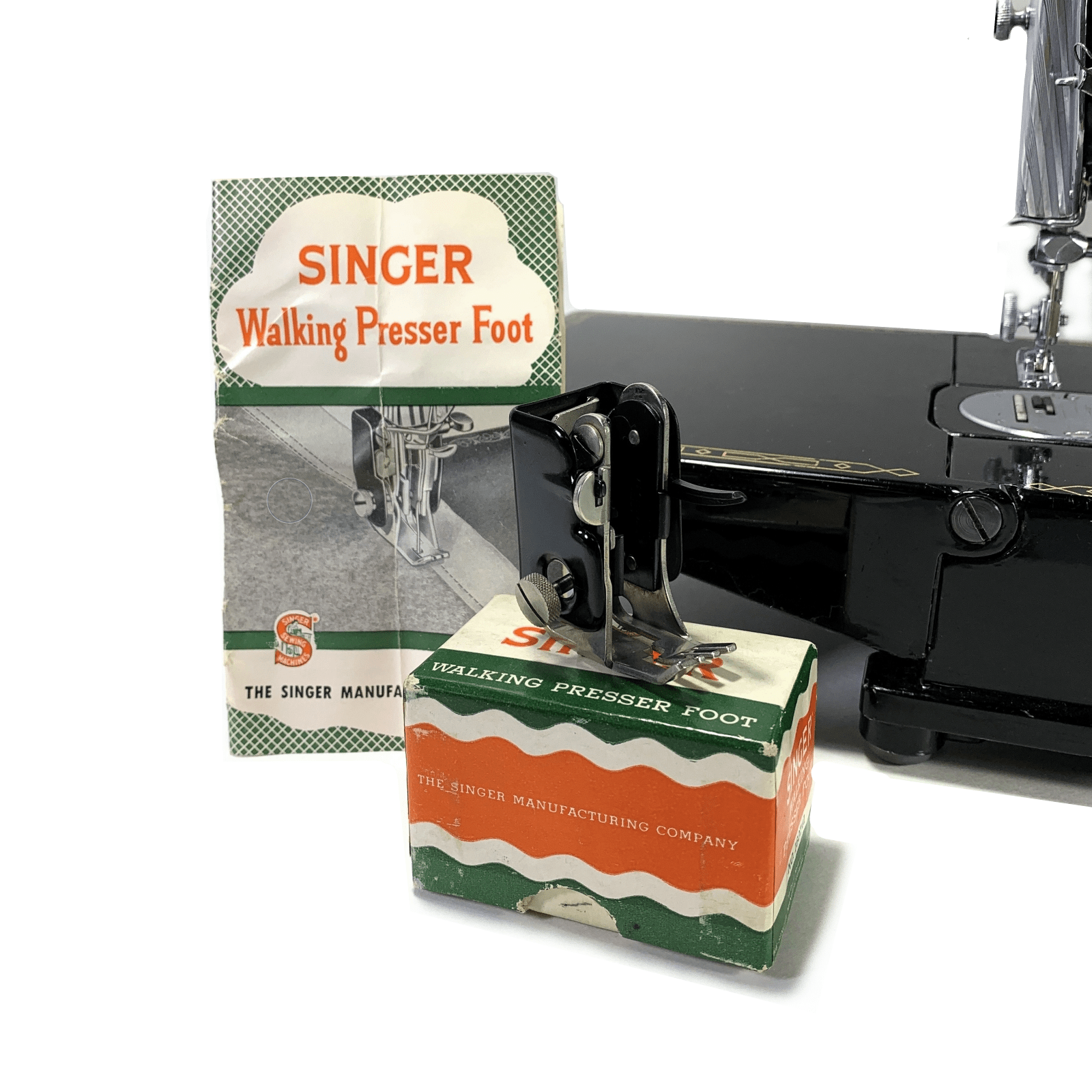 Scarce Singer Sewing Machine Penguin Walking Presser Foot w/ Box Simanco 160741 - The Old Singer Shop