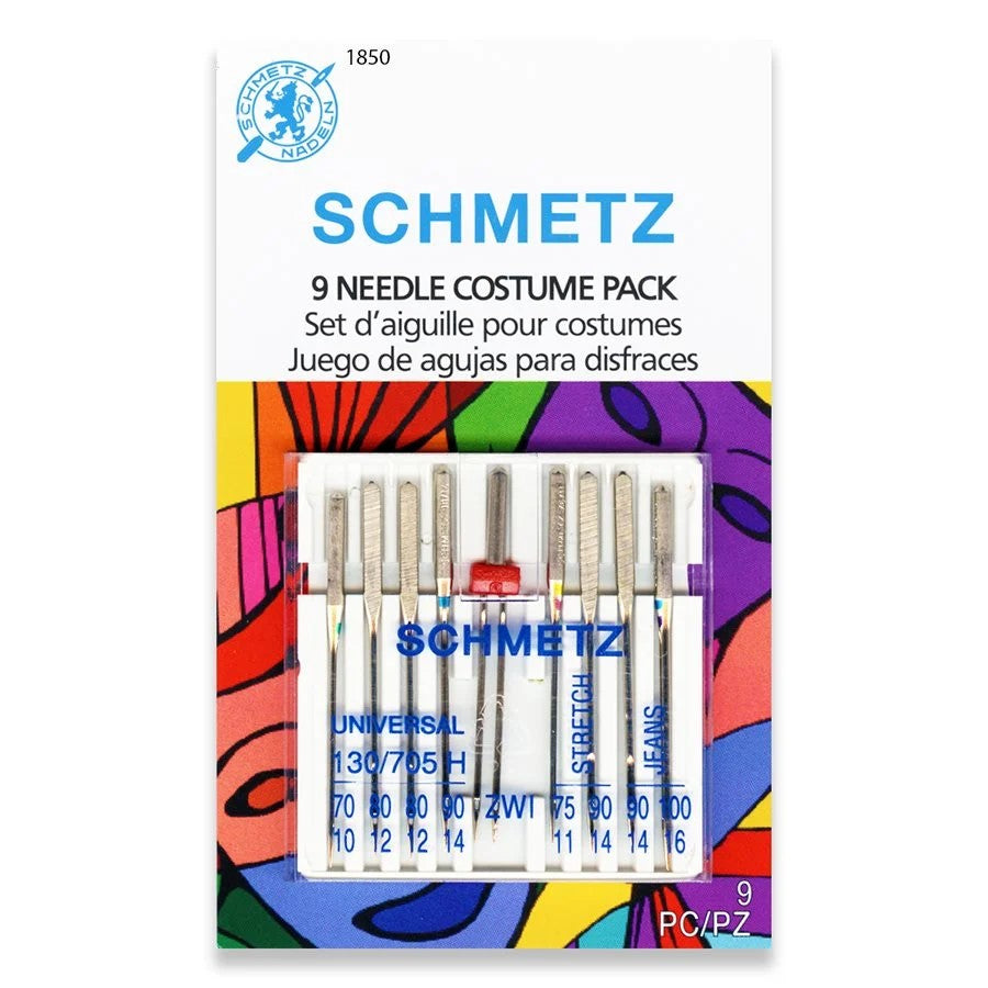 Schmetz Costume Pack Assorted Sewing Machine Needles 9 or 10 Pc