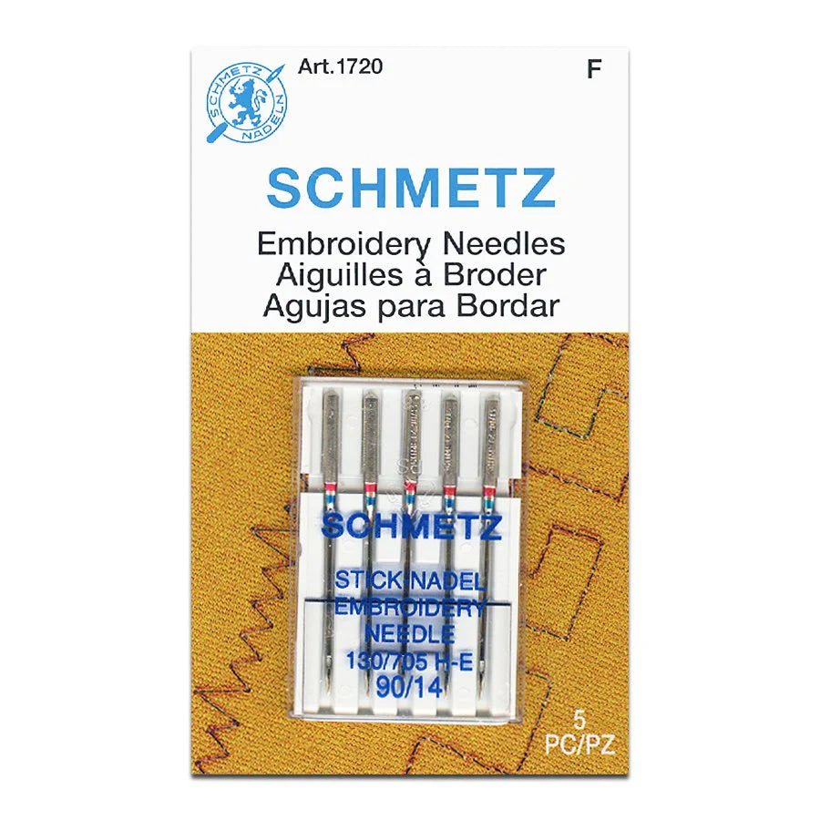 Schmetz Embroidery Sewing Machine Needles 5 Pack - Choice of Size - The Old Singer Shop