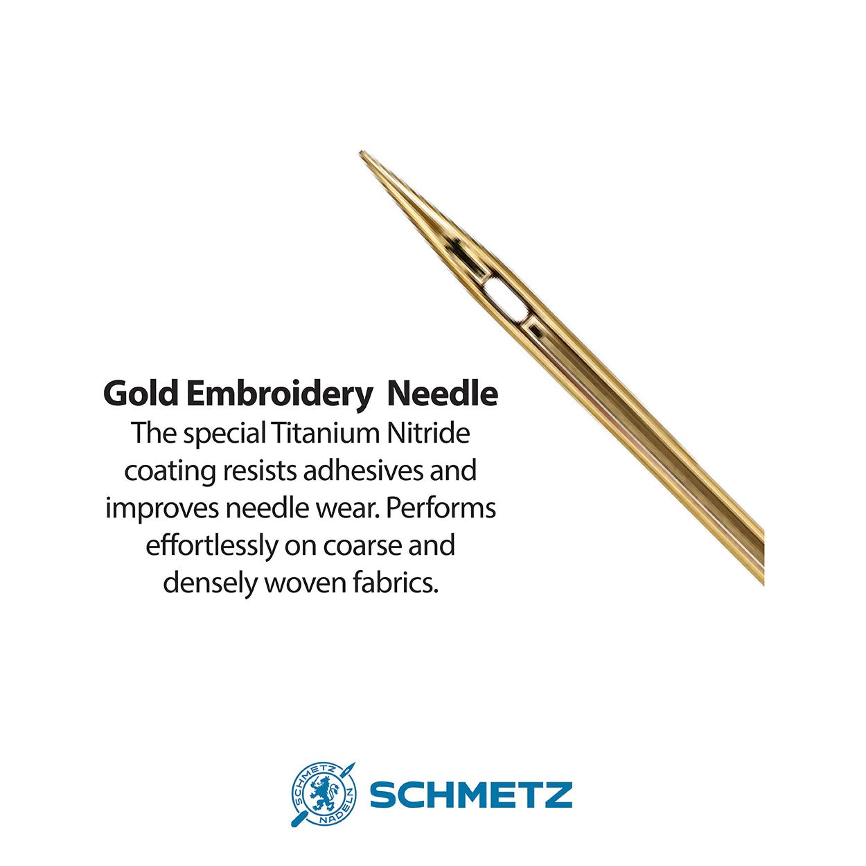 Schmetz Gold Embroidery Sewing Machine Needles 5 Pack - Choice of Size - The Old Singer Shop