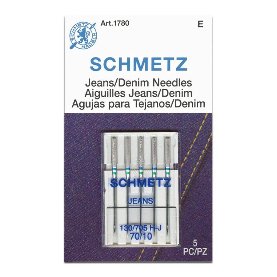Schmetz Jeans Denim Sewing Machine Needles 5 Pack - Choice of Size - The Old Singer Shop