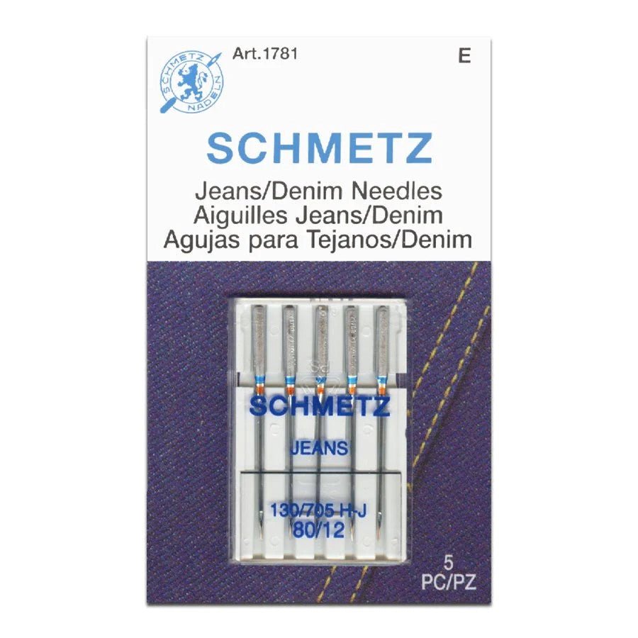 Schmetz Jeans Denim Sewing Machine Needles 5 Pack - Choice of Size - The Old Singer Shop