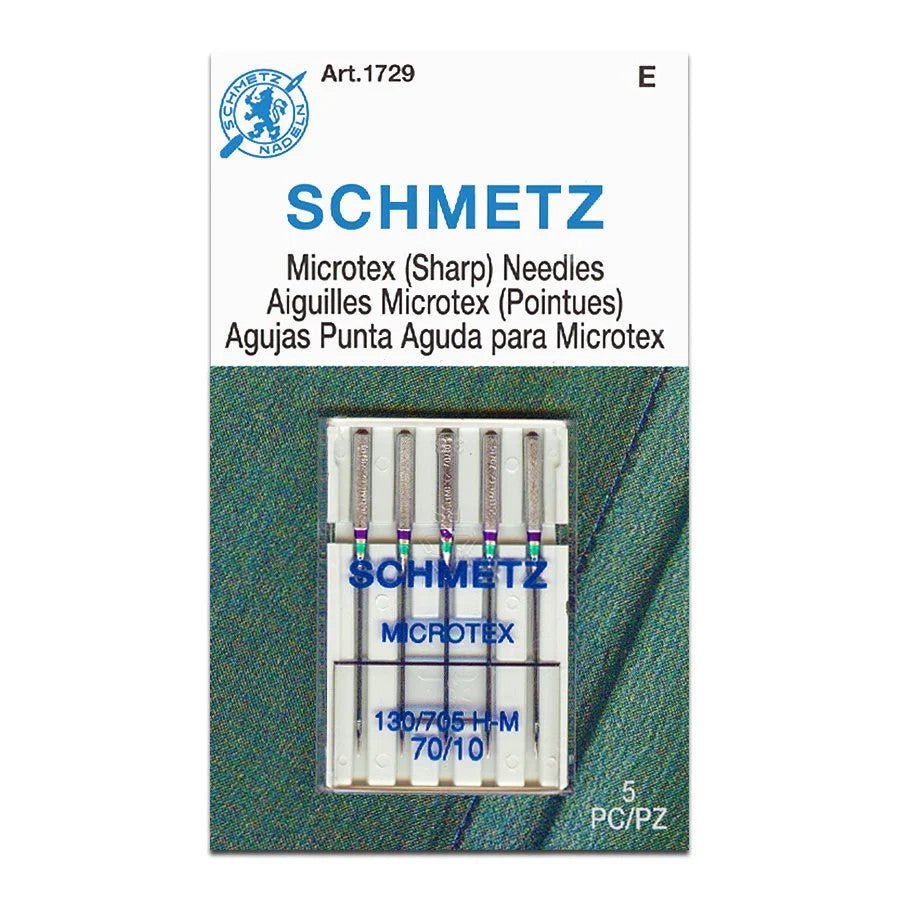 Schmetz Microtex (Sharp) Sewing Machine Needles 5 Pack - Choice of Size - The Old Singer Shop