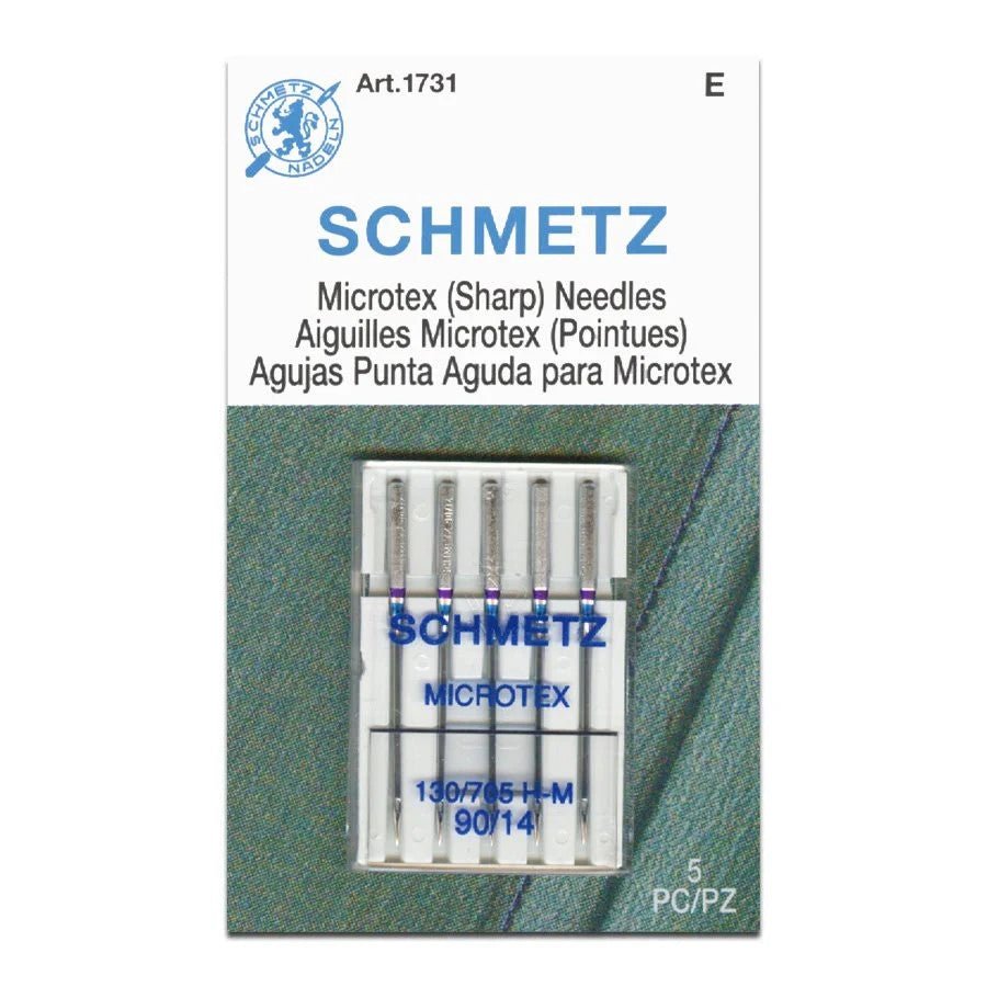 Schmetz Microtex (Sharp) Sewing Machine Needles 5 Pack - Choice of Size - The Old Singer Shop