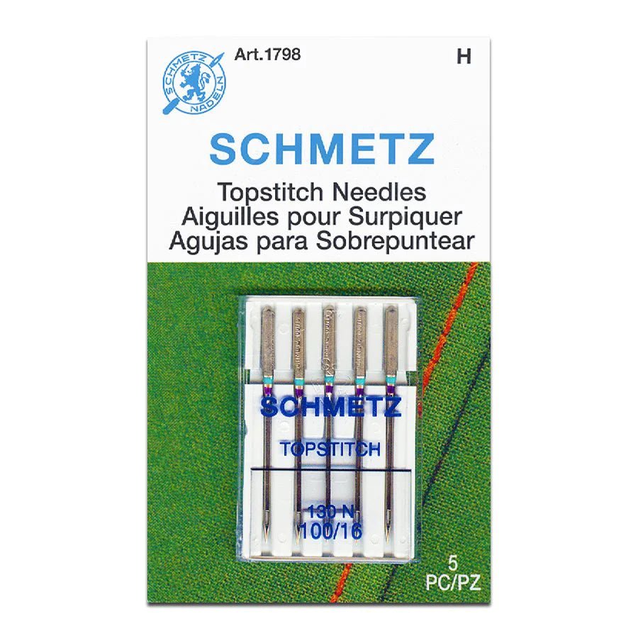Schmetz Topstitch Sewing Machine Needles 5 Pack - Choice of Size - The Old Singer Shop
