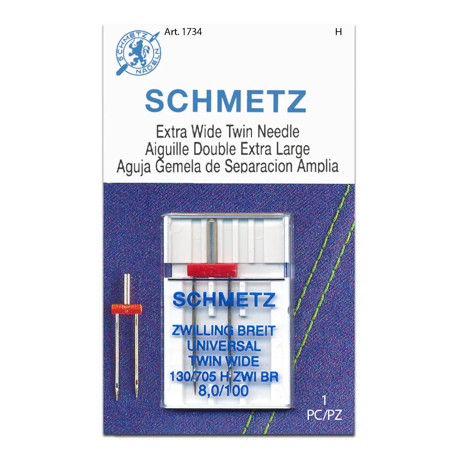 Schmetz Universal Sewing Machine Twin Needles - Choice of Size