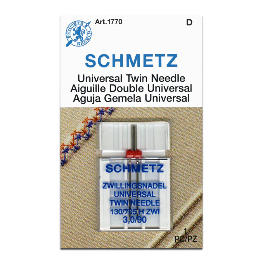 Schmetz Universal Sewing Machine Twin Needles - Choice of Size