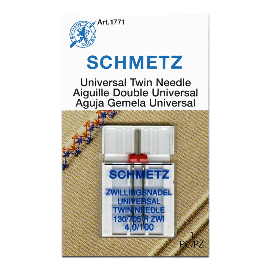 Schmetz Universal Sewing Machine Twin Needles - Choice of Size