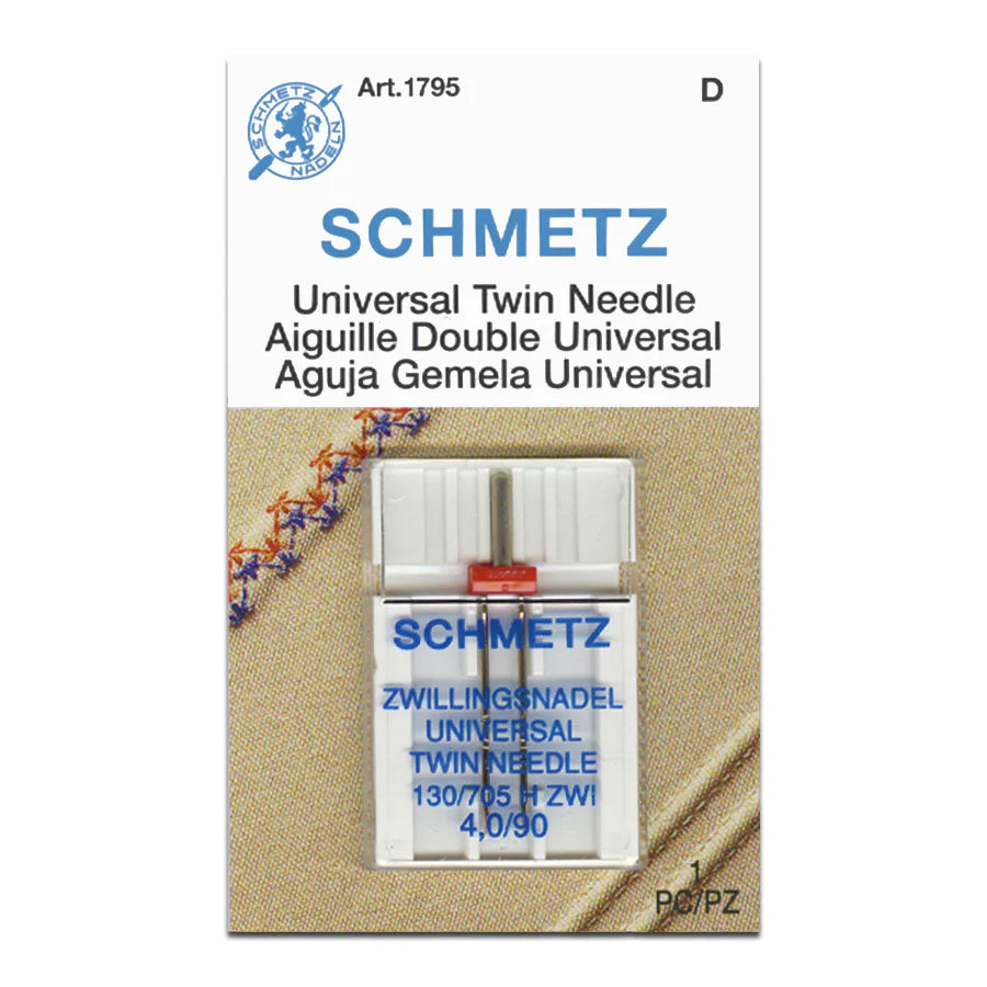 Schmetz Universal Sewing Machine Twin Needles - Choice of Size