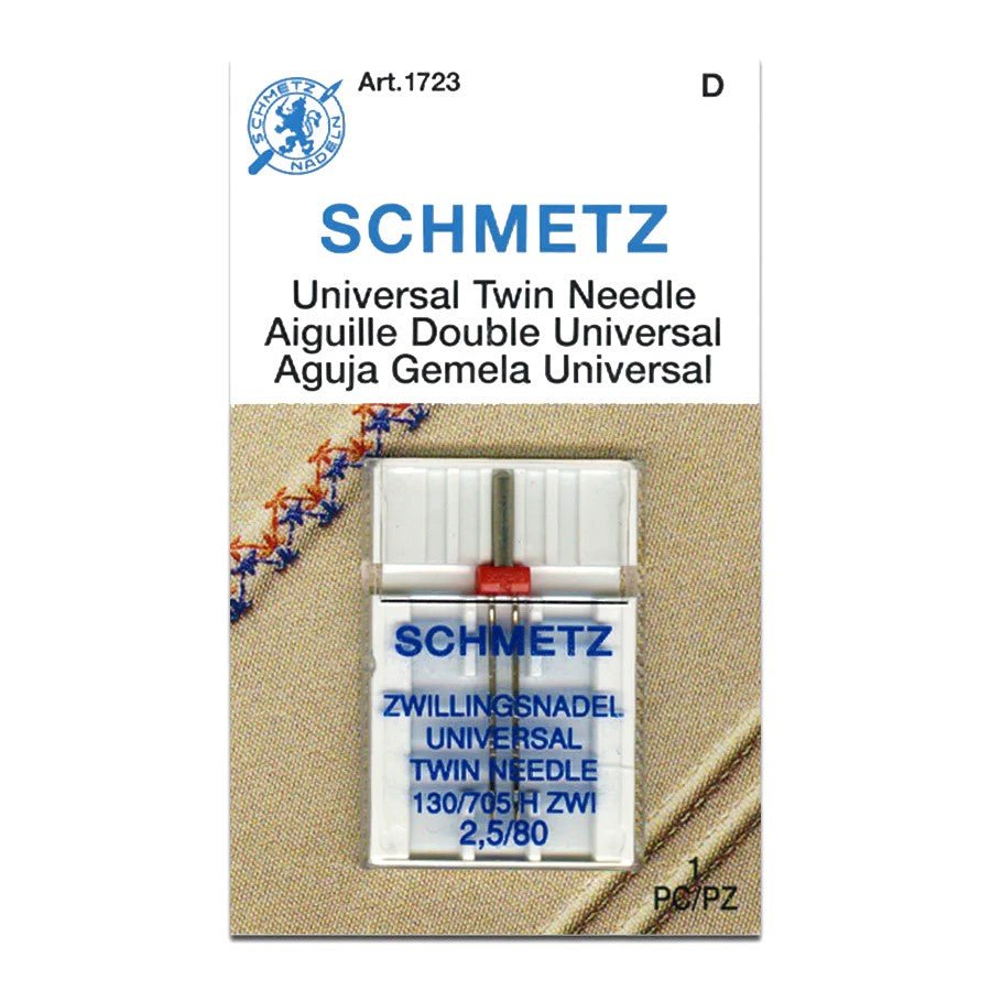 Schmetz Universal Sewing Machine Twin Needles - Choice of Size - The Old Singer Shop
