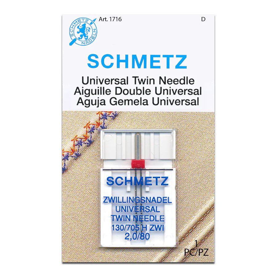 Schmetz Universal Sewing Machine Twin Needles - Choice of Size - The Old Singer Shop