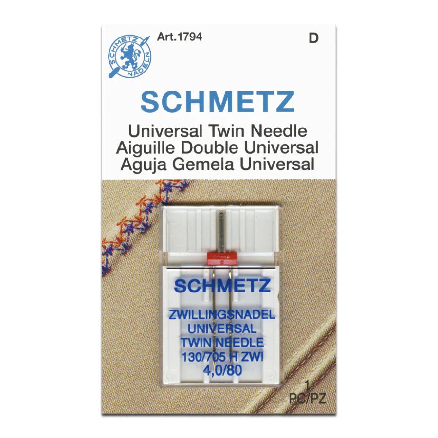 Schmetz Universal Sewing Machine Twin Needles - Choice of Size - The Old Singer Shop