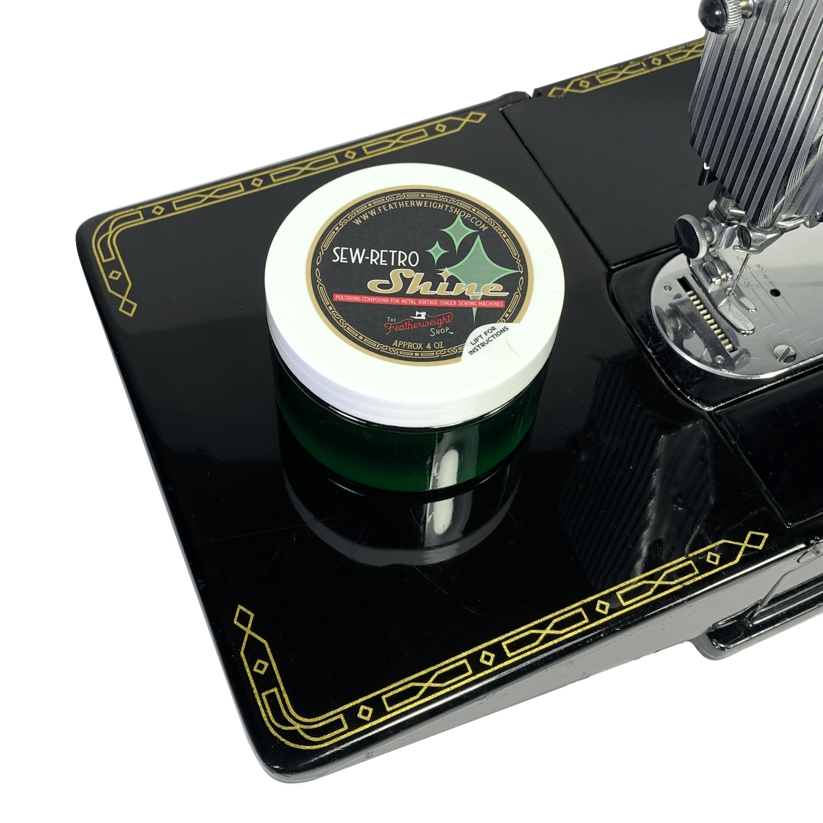 Sew - Retro Shine 4 oz Wax Polish for Vintage Sewing Machines - The Old Singer Shop