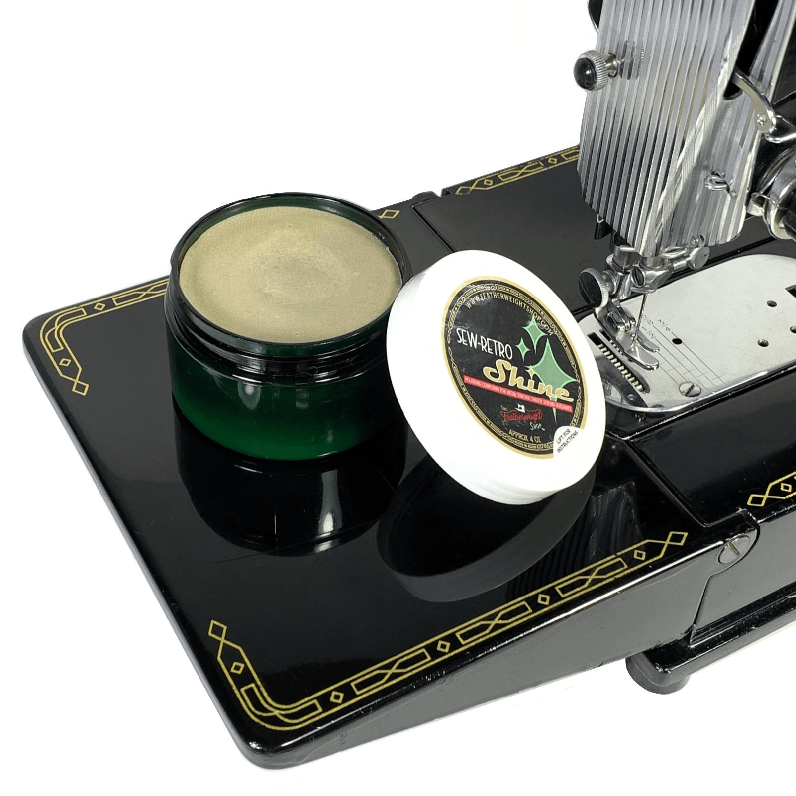 Sew - Retro Shine 4 oz Wax Polish for Vintage Sewing Machines - The Old Singer Shop