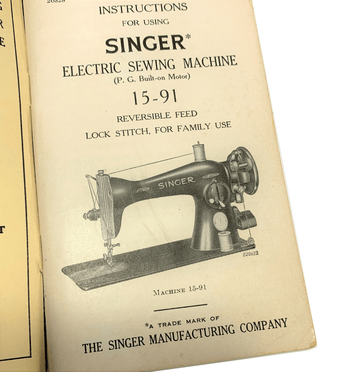 Singer Manual Machine Singer 15-91 Sewing Machine Instruction Manual Vintage Original 1941 ...