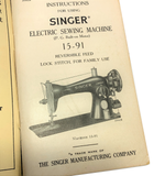 Singer 15-91 Sewing Machine Instruction Manual Vintage Original 1952 - The Old Singer Shop