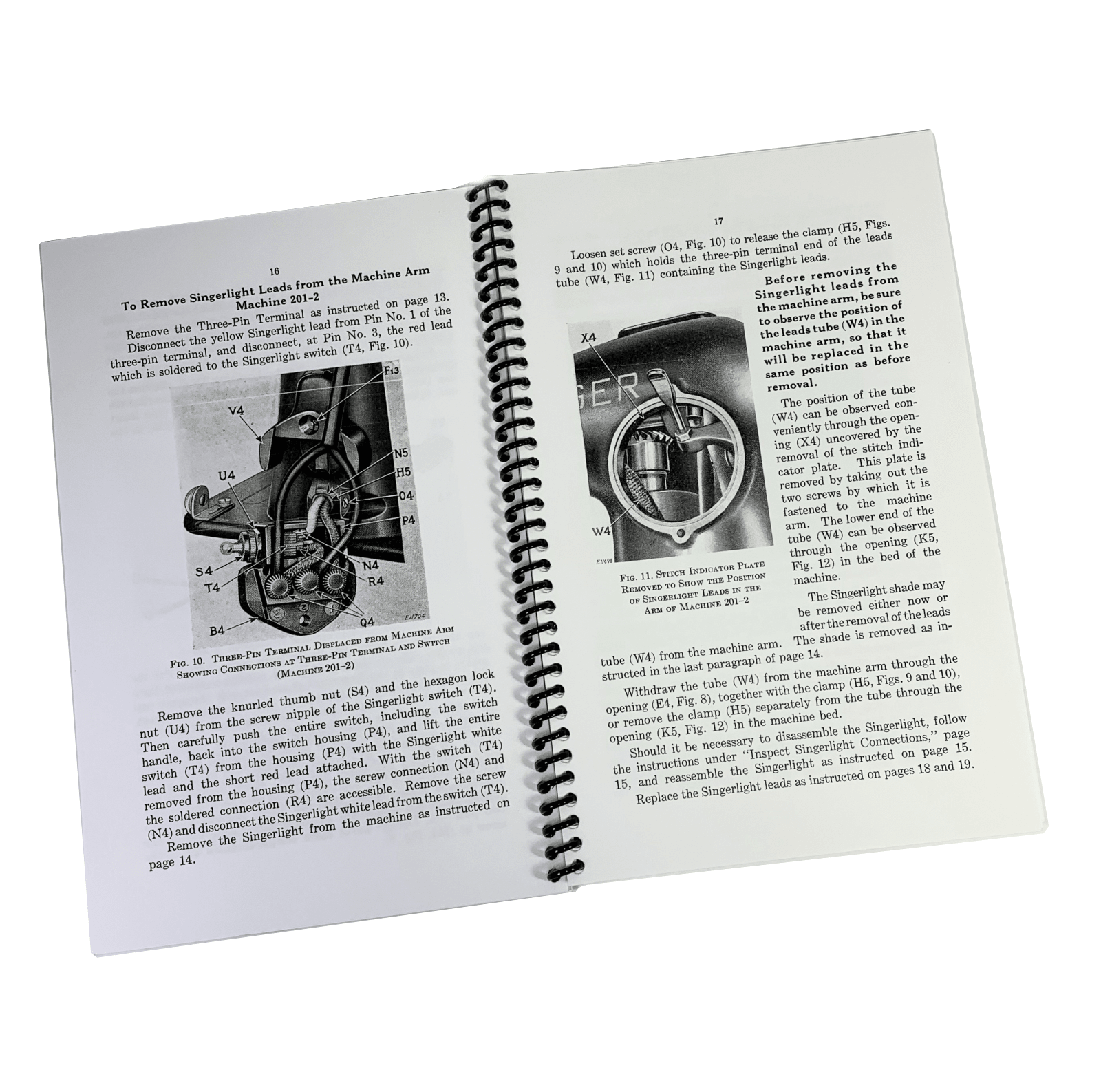 Singer 201 - 2 201 - 3 Sewing Machine Adjusters Service Repair Manual Coil Bound - The Old Singer Shop