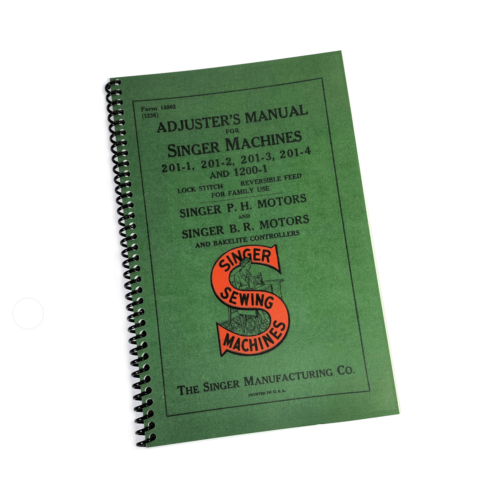 Singer 201 - 2 201 - 3 Sewing Machine Adjusters Service Repair Manual Coil Bound - The Old Singer Shop