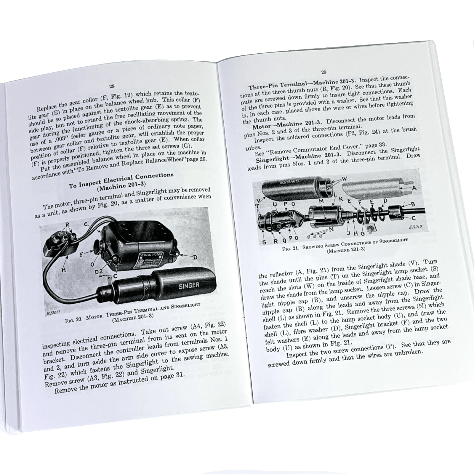 Singer 201 - 2 201 - 3 Sewing Machine Adjusters Service Repair Manual NEW - The Old Singer Shop