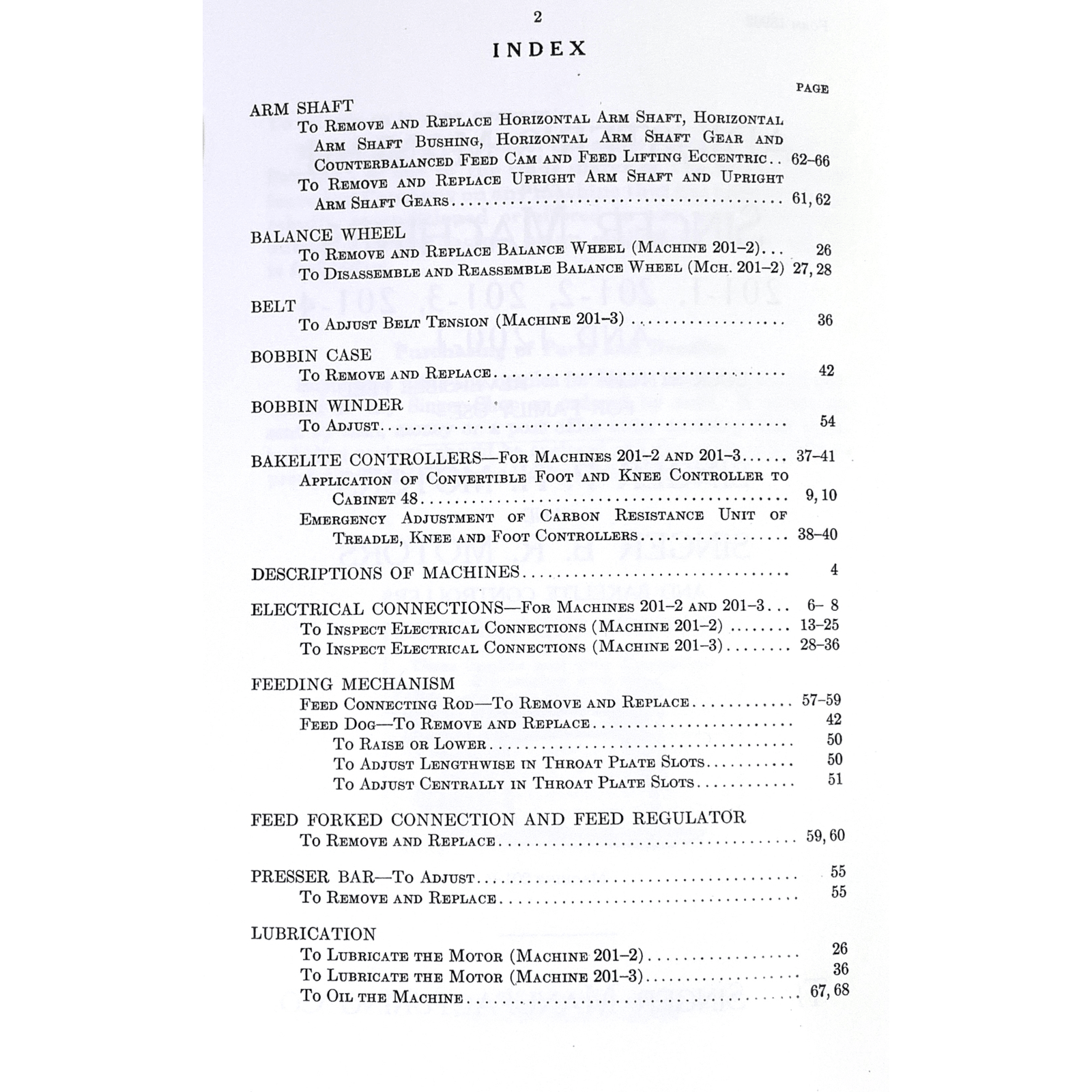 Singer 201 - 2 201 - 3 Sewing Machine Adjusters Service Repair Manual NEW - The Old Singer Shop