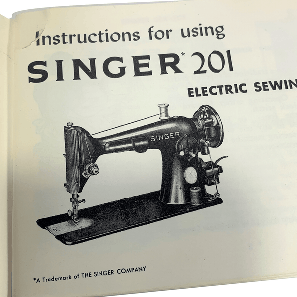 Singer 201-2 Sewing Machine Instruction Manual Vintage Original 1957 ...