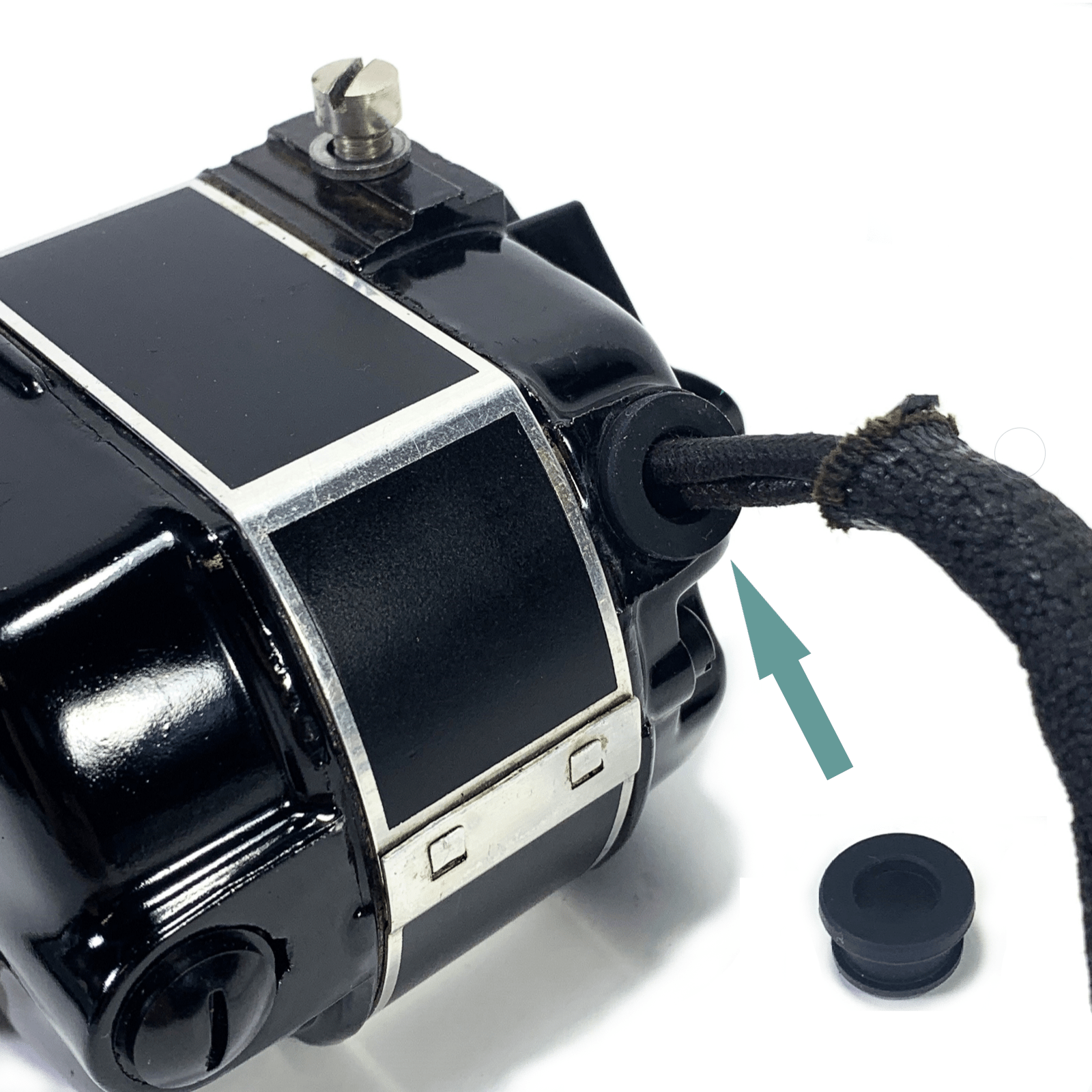 Singer 221 222K Featherweight Sewing Machine Rubber Grommet for Motor Lead Wire 727511 - The Old Singer Shop