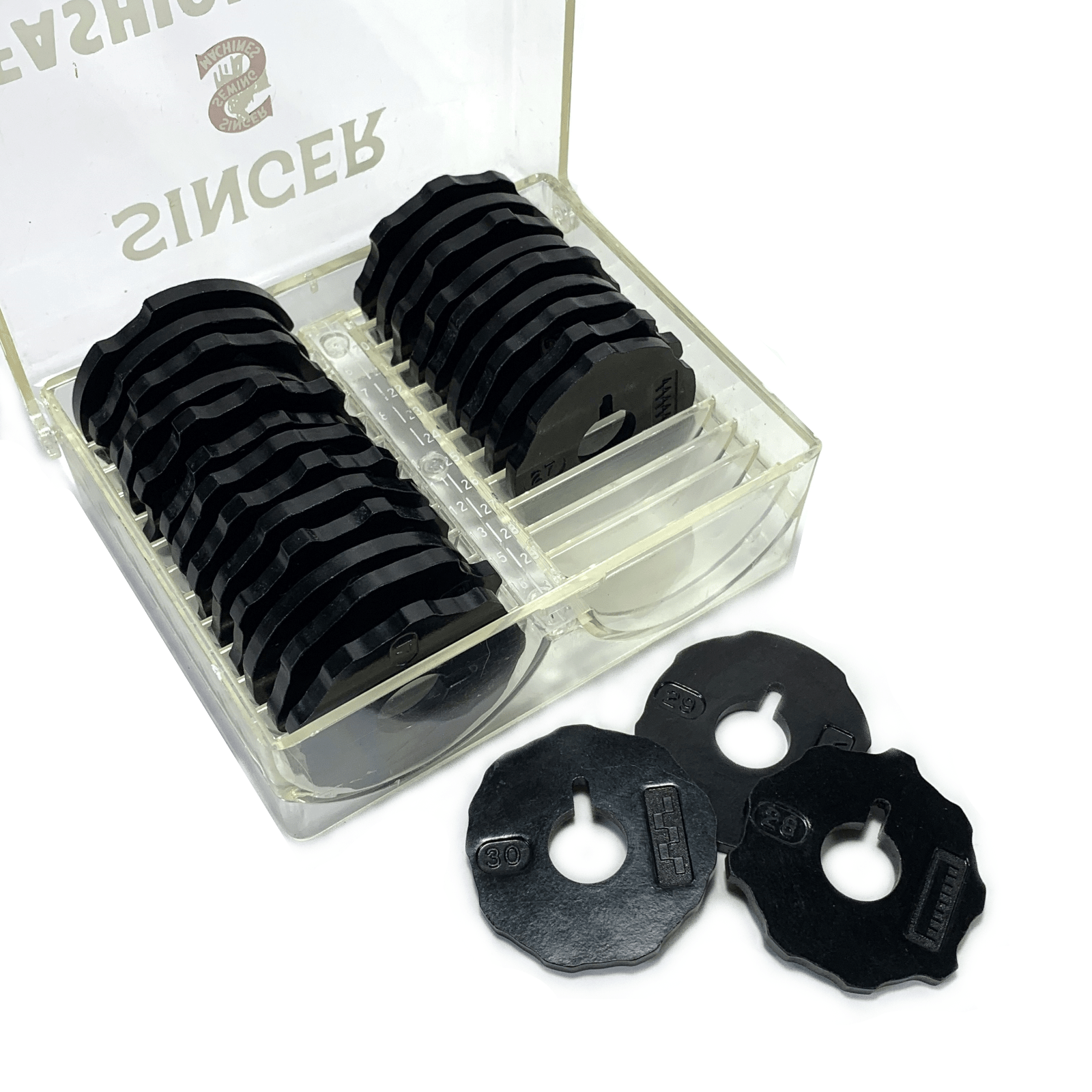 Singer 306 319 320 Sewing Machine Flat Fashion Disc Decorative Stitch Cam Set of 25 - The Old Singer Shop