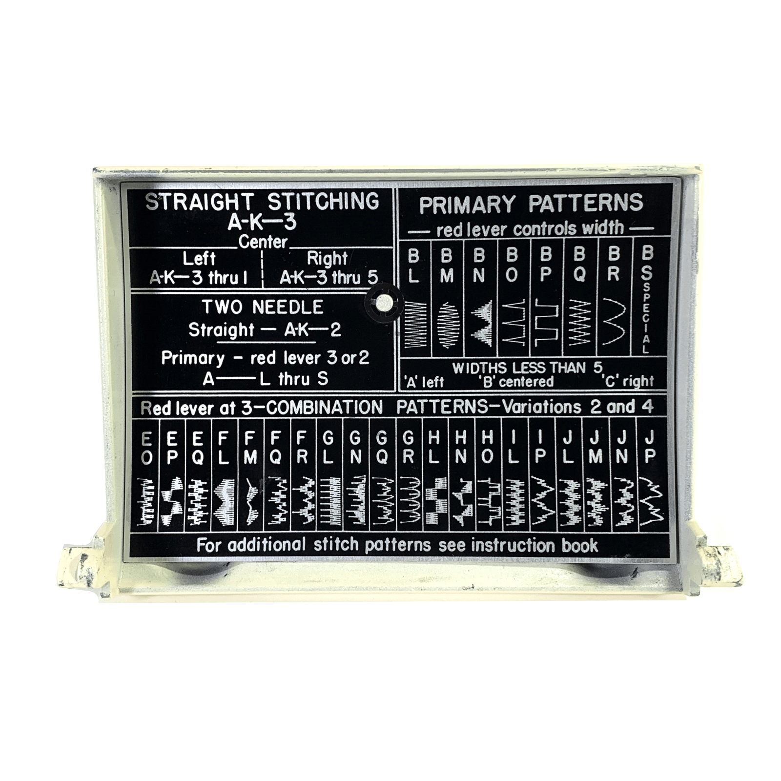 Singer 401 401A Sewing Machine Stitch Pattern Disc Cover Lid Simanco 172135 - The Old Singer Shop