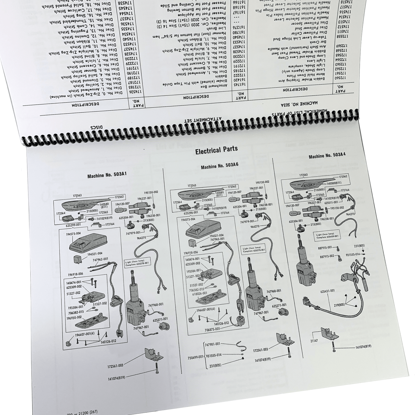 Singer 500 503 Rocketeer Sewing Machine Adjusters Service Repair Manual w Parts List NEW - The Old Singer Shop