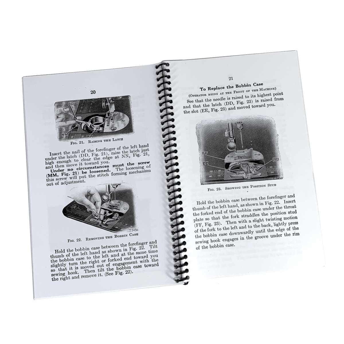 Singer 66 Red Eye Treadle Sewing Machine Instruction Manual Coil Bound ...