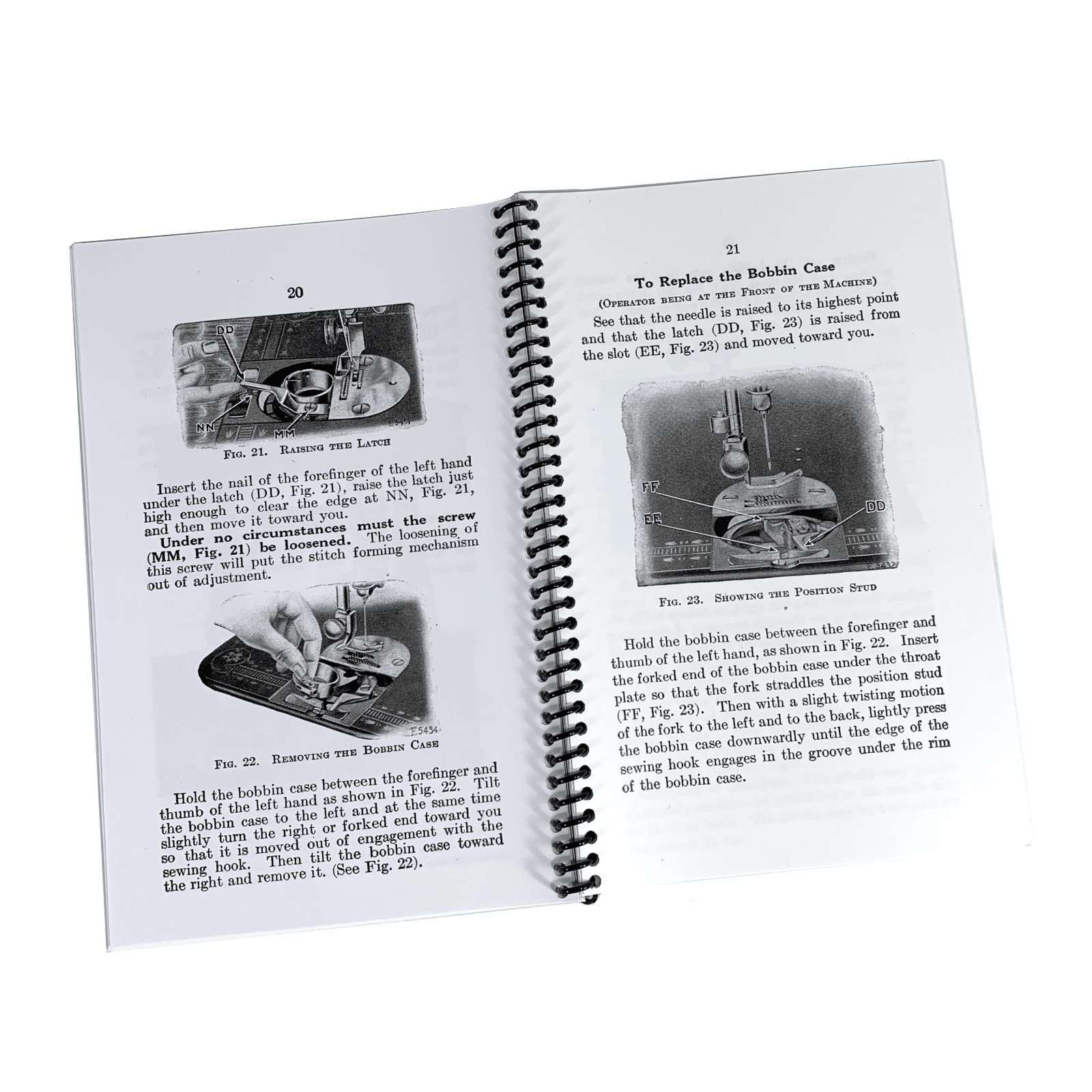 Singer 66 Red Eye Treadle Sewing Machine Instruction Manual Coil Bound - The Old Singer Shop