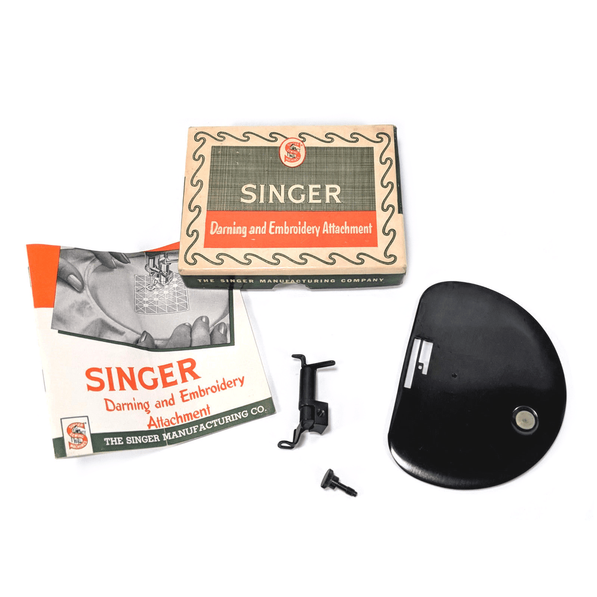 Singer Darning Machine Singer Class 15 and 221 Featherweight Darning and Embroidery Attachment ...