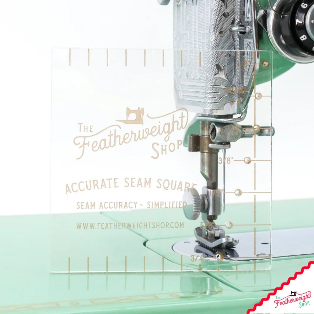 Singer Featherweight Accurate Seam Setting Square Gauge in Black or Clear Acrylic - The Old Singer Shop