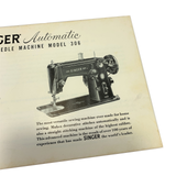 Singer Model 306 306K Sewing Machine Instruction Manual Vintage Original 1954 - The Old Singer Shop